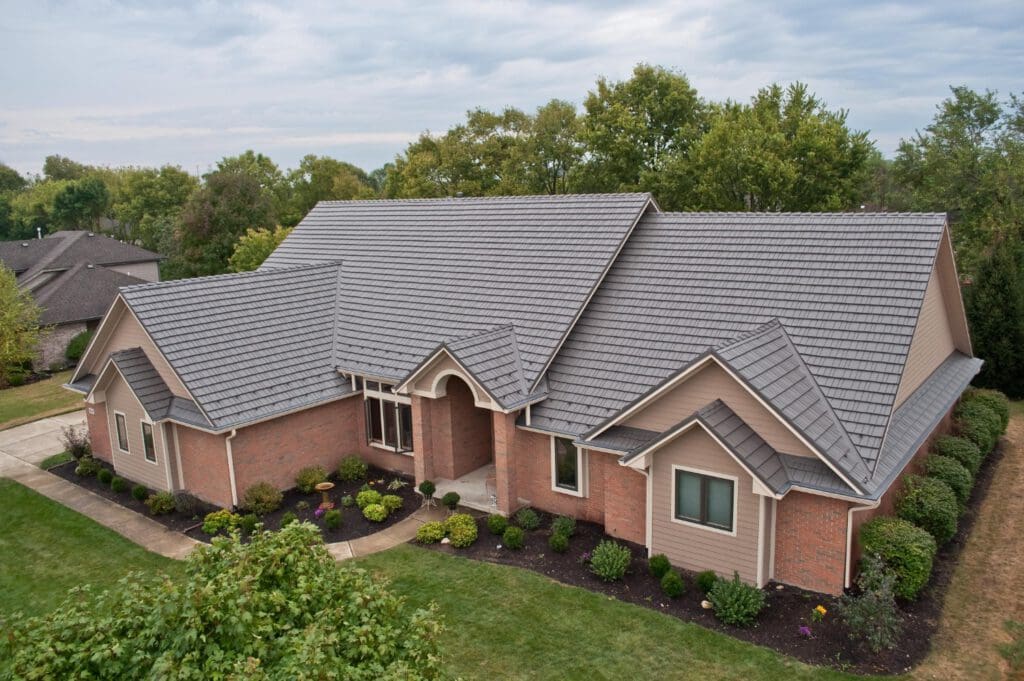 A nice home with metal roofing