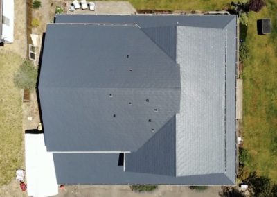 Aerial view of a charcoal gray slate in Forest Grove, OR