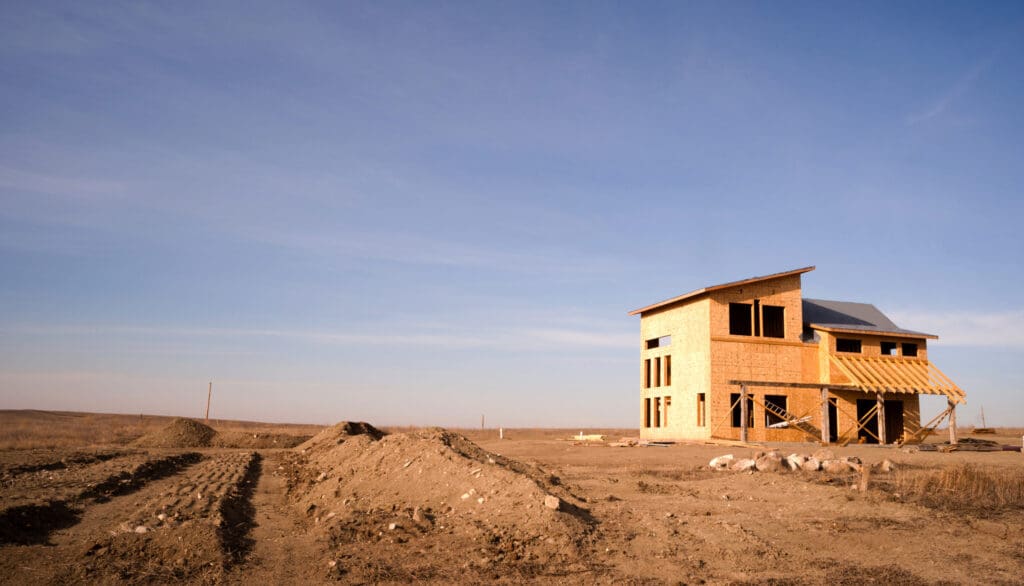 New Construction House made of wood to illustrate Metal Roofing Directly On Plywood