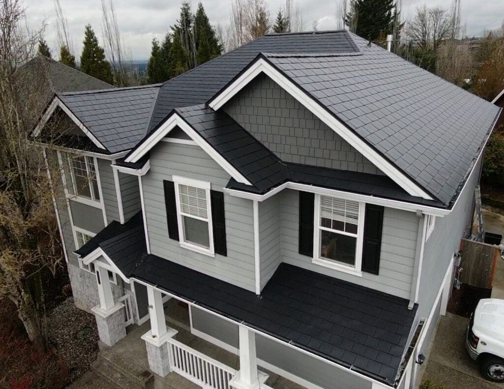 Black Slate Aluminum Shingle - Camas, WA - to help illustrate is metal roofing aluminum