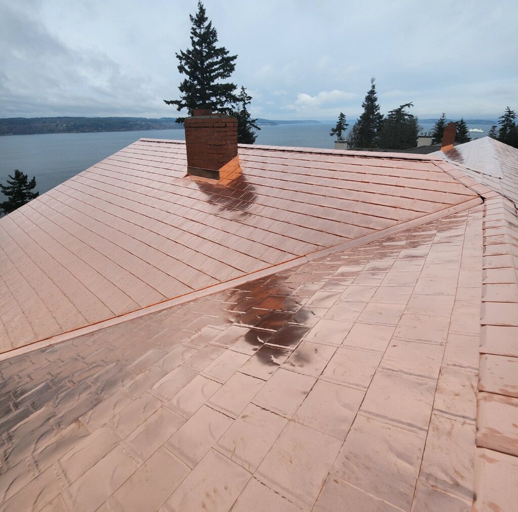 Copper Roof in Mukilteo, WA, to illustrate how much does a copper roof cost.