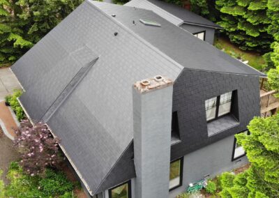 Matte Black Smooth Aluminum Shingle - Anacortes, WA