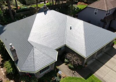 Charcoal Grey Slate Aluminum Shingle - Vancouver, WA - to help illustrate the best aluminum roof coating.