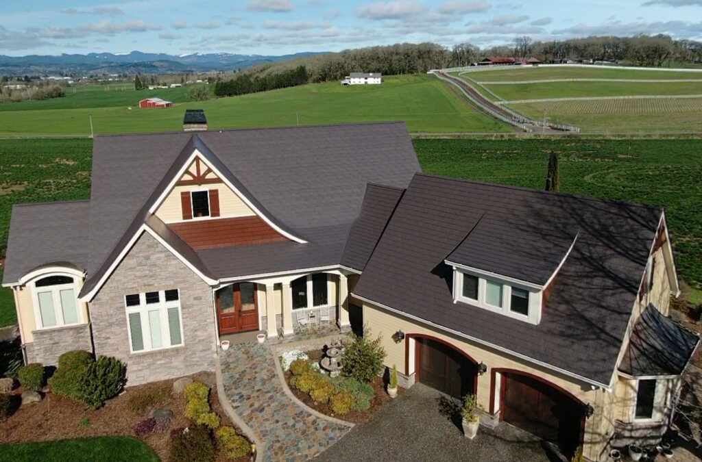 Tudor Brown Slate Aluminum Shingle - Oregon - to help illustrate is metal roofing aluminum