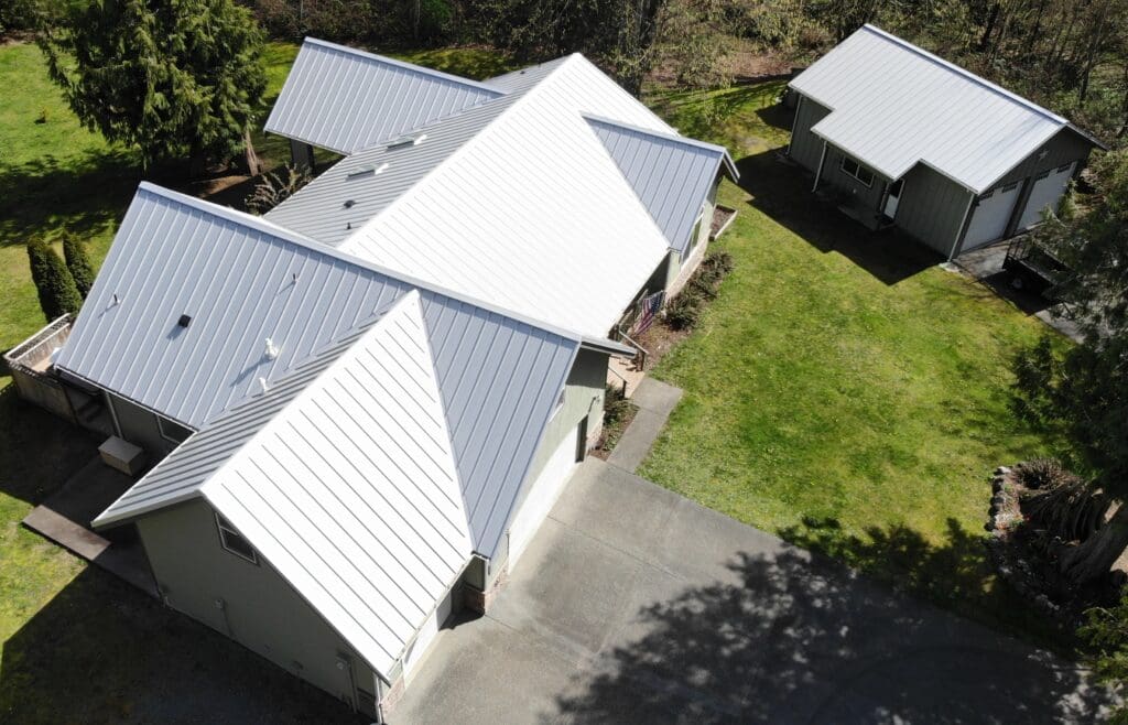 Metallic Silver Standing Seam