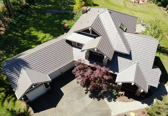 Rustic Shake Grey Aluminum Shingle - Snohomish, WA