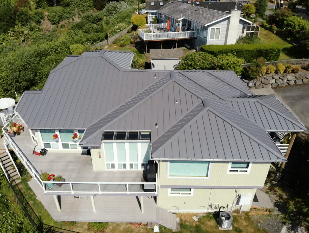 Weathered Zinc with Accent Ribs Standing Seam - Mukilteo, WA